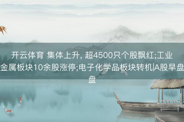 开云体育 集体上升， 超4500只个股飘红;工业金属板块10余股涨停;电子化学品板块转机|A股早盘